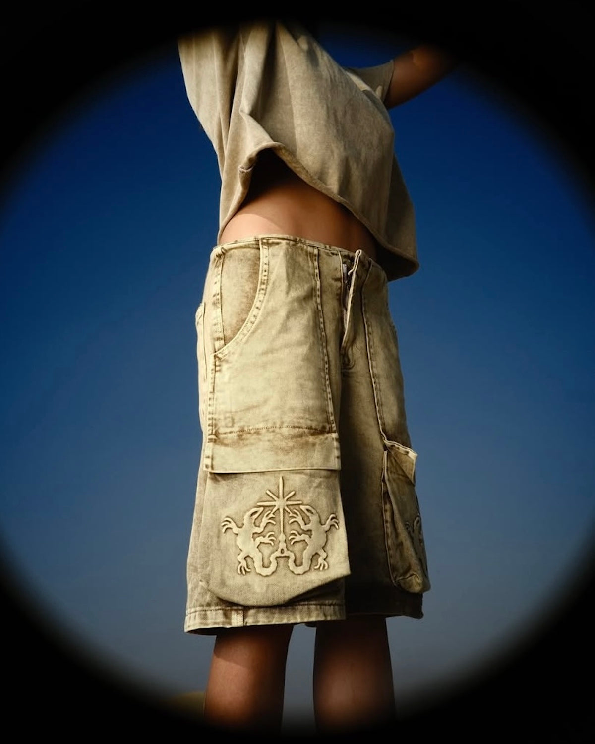 Stone Embossed Shorts