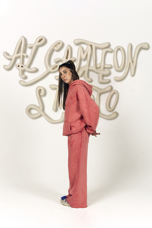 AL CAMILEON STUDIO X DARA'S ICE CREAM Aged Pink Hoodie