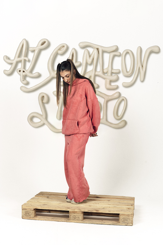 AL CAMILEON STUDIO X DARA'S ICE CREAM Aged Pink Sweatsuit