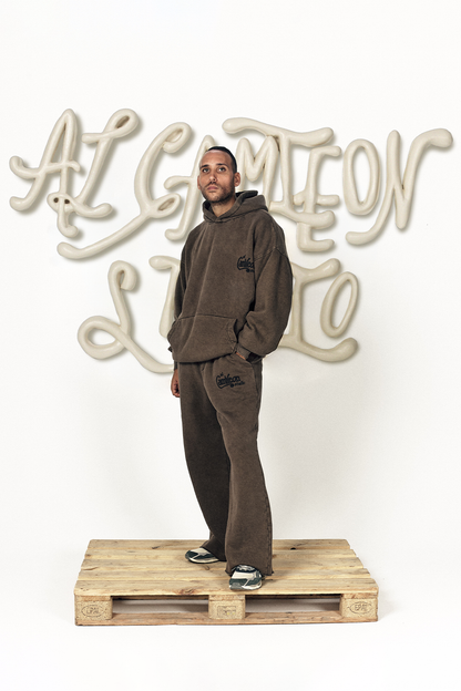 Al Camileon Studio Aged Brown Hoodie