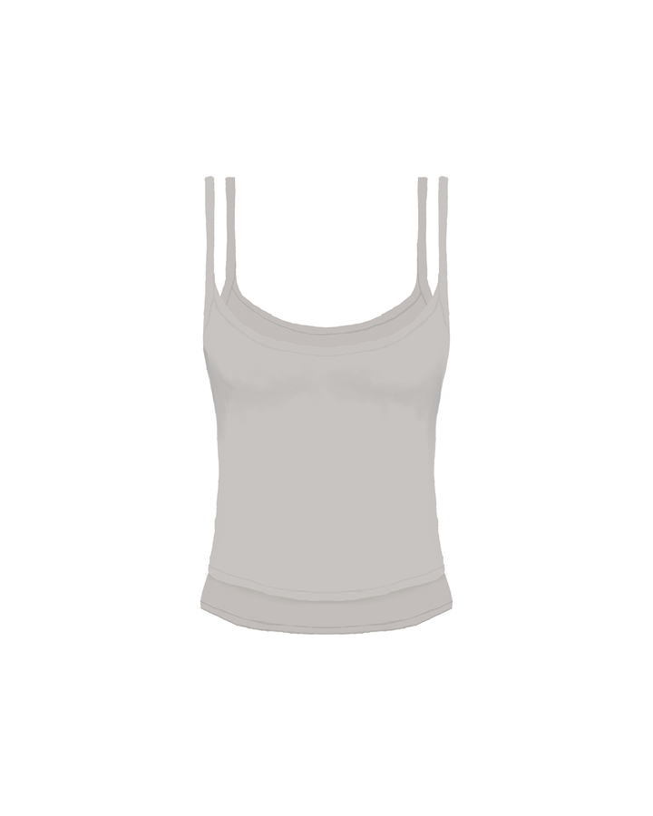 Grey on Grey Double Tank Top