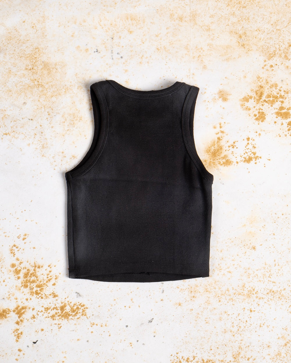 Aged Black Printed Tank Top